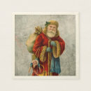 Recherche de père noël vintage serviettes Festif