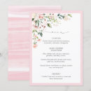 Recherche de floral menu mariage menus Rose pâle