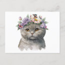 Recherche de chat et papillon cartes postales Fleurs