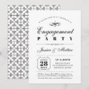 Recherche de noir et blanc fiançailles invitations Classique