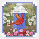 Recherche de oiseau rouge autocollants Fleurs rouges