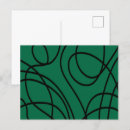 Recherche de ligne noire cartes postales Abstrait