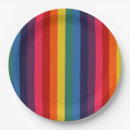 Recherche de motif coloré assiettes en papier Arc en ciel