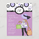 Recherche de pourpre 11x14 invitations Fille