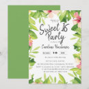 Recherche de aquarelle tropicale invitations Feuille de palme