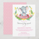 Recherche de elephant baby shower fille invitations Éléphant