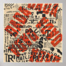 Recherche de musique électronique posters Typographie