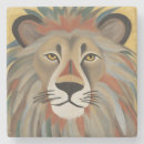Recherche de tête lion dessous de verres Faune