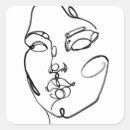 Recherche de visage femme autocollants Dessin
