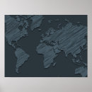 Recherche de carte monde posters Noir
