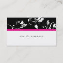 Recherche de noir blanc floral cartes visite Cheveux