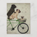 Recherche de carlin cartes postales Chiens à bicyclette