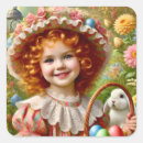 Recherche de panier de pâques autocollants Vintage