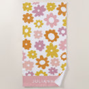 Recherche de vintage serviettes de plage Fleur