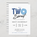 Recherche de de beignet anniversaire invitations Bleu