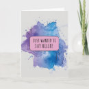 Recherche de dire juste bonjour vœux cartes Aquarelle