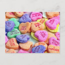 Recherche de bonbons coeur cartes postales Amour