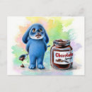 Zoek naar blauwe chocolade briefkaarten Schattig