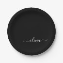 Recherche de noir et blanc en assiettes Pour elle