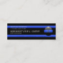 Recherche de officier de police cartes visite Ligne bleue mince