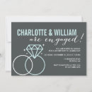 Recherche de diamant fiançailles invitations Moderne