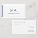Recherche de mari cartes visite Monogramme