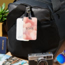 Recherche de coeur floral bagages étiquettes Rose