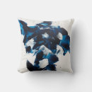 Recherche de peinture abstraite coussins Bleu