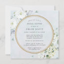 Recherche de white floral bridal shower invitations Élégant