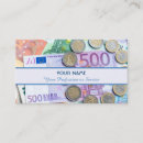 Recherche de pièce de monnaie cartes visite Financier