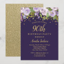 Recherche de purple floral anniversaire invitations Violet