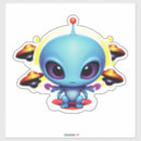 Recherche de grands yeux bleus autocollants Alien