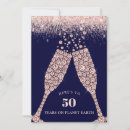 Recherche de glam 50th anniversaire invitations Élégant
