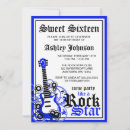 Recherche de guitar anniversaire invitations Rocker