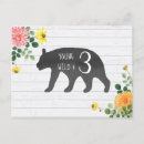 Recherche de ours cartes invitations Boisé