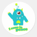 Recherche de alien de paix autocollants Vert