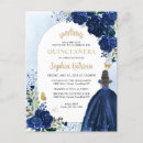 Recherche de blue floral anniversaire invitations Aquarelle