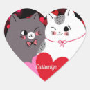 Recherche de chats romantiques autocollants Coeur