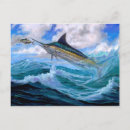 Recherche de pêche sportive cartes postales Marlin