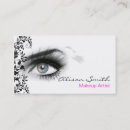 Recherche de makeup artist card business cartes visite Eyes