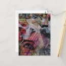 Recherche de visage coloré cartes postales Vintage
