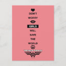 Recherche de femme merveilleuse cartes postales Super héros