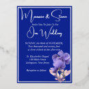 Recherche de bleu royal et argent invitations Floral