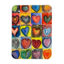 Recherche de coeur abstrait magnets Coloré