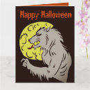 Recherche de pleine lune de loup garou cartes invitations Orange