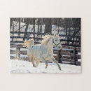 Recherche de cheval blanc puzzles Neige
