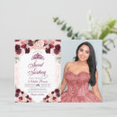 Zoek naar burgundy flowers invitations Verjaardag