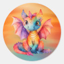 Recherche de imaginaire de dragon autocollants Coloré