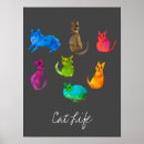 Zoek naar kleurrijke katten posters Kattenliefhebber