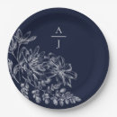 Recherche de bleu marine assiettes en papier Simple